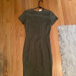 Akira suade midi dress